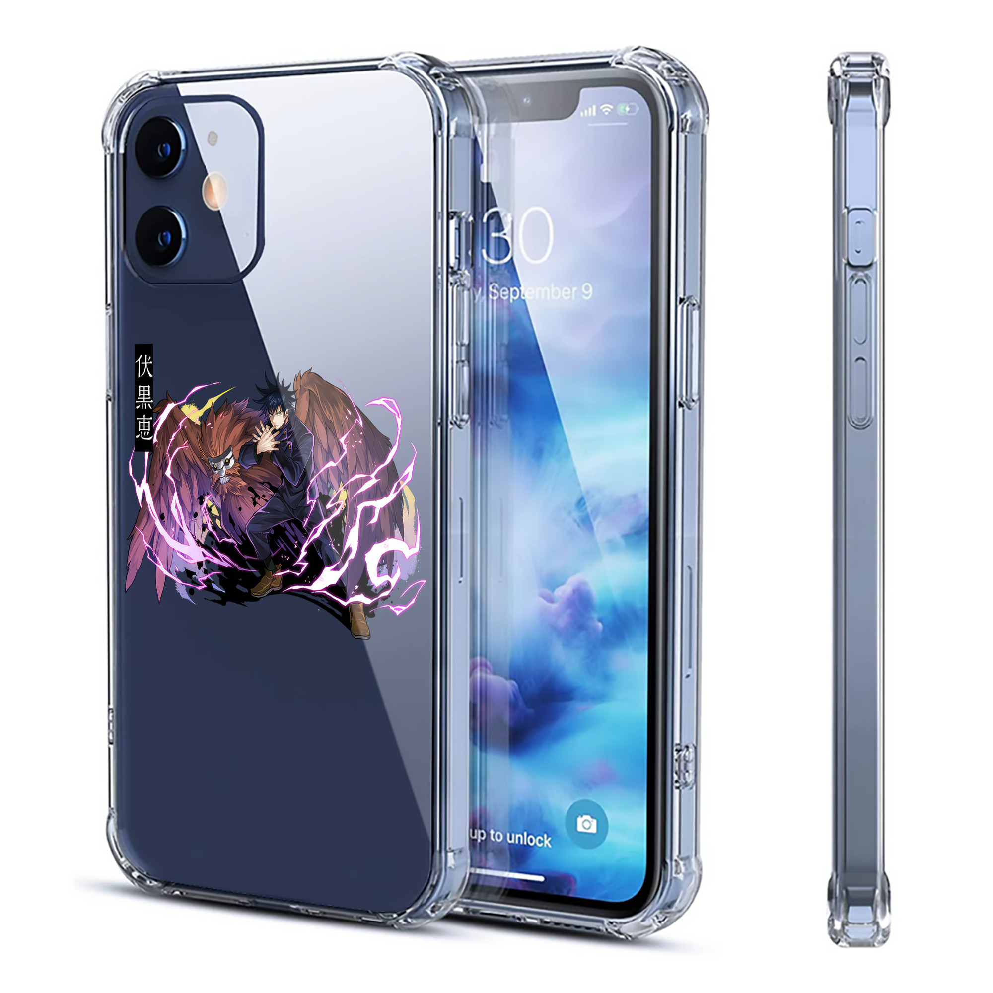 （画像用） 呪術廻戦 Jujutsu Kaisen 【iPhone 12シリーズ対応】透明スマホケース（クリアソフトケース）